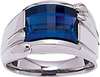 DeBeers Mens Diamond an Sapphire