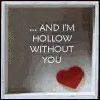 I'm hollow without you