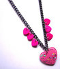 pink hearts necklace