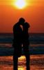 Romantic Kiss in the Sunset 