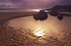 A walk on the beach at sunset