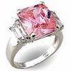 White Gold Pink Dimond Ring