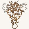 a tribal dragon tattoo