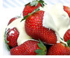 fresh strawberries with cream