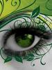 Green eye make-up