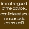 sarcastic comment?