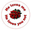 he loves you NOT badge