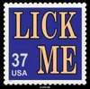 a Lick-me-stamp