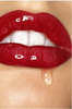 Messy-wet lipstick kisses