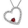 12k diamond ruby platinium heart