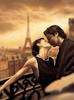 a Romantic Kiss in Paris.