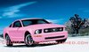 a pink mustang