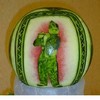 carved watermelons