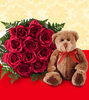 Roses &amp; cute Teddy bear