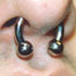 a septum piercing